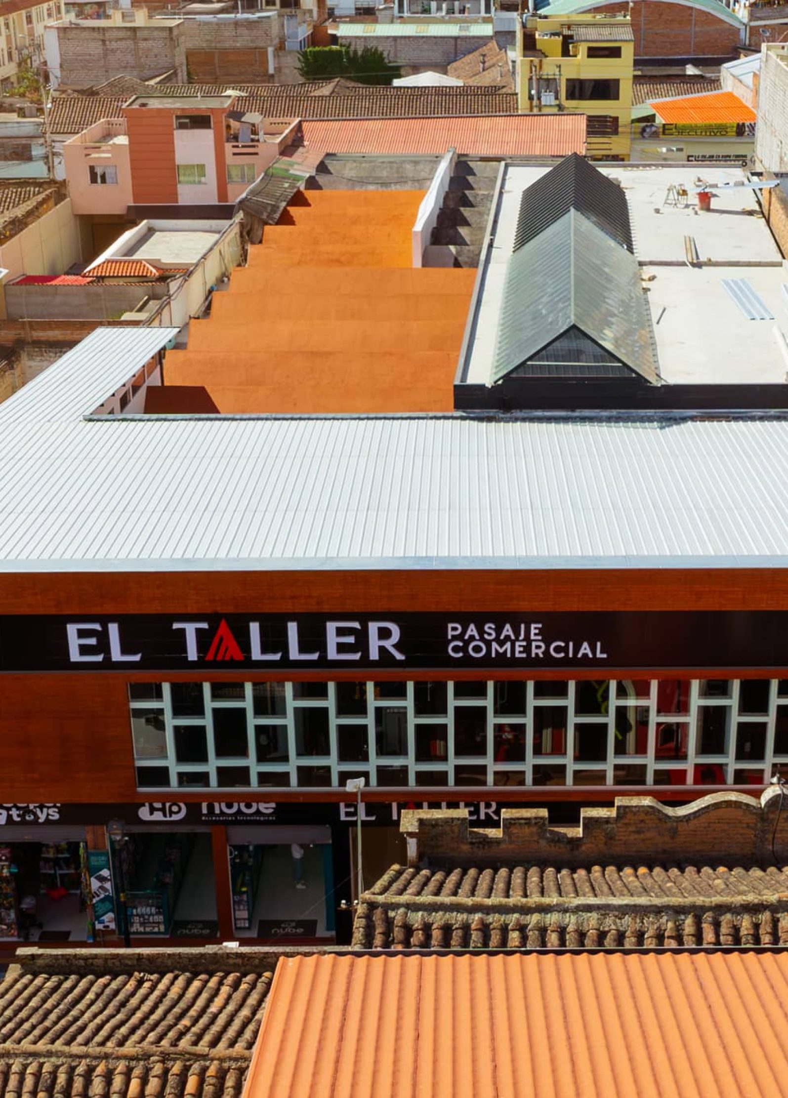 Vista aerea del Taller Pasaje Comercial